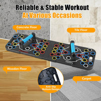 Multifunctional Push Up Board Home Strength Training Equipment With 15 Fitness Accessories Pilates Bar Resistance Band Roller Wheel Full Body Workout Home Gym Equipment