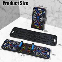 Multifunctional Push Up Board Home Strength Training Equipment With 15 Fitness Accessories Pilates Bar Resistance Band Roller Wheel Full Body Workout Home Gym Equipment